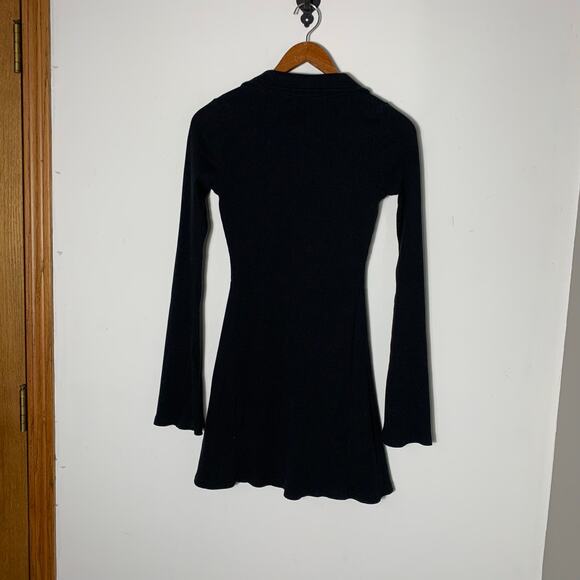 Womens American Eagle AE Collared Knit Mini Dress Black Size XS EUC! - Picture 4 of 4